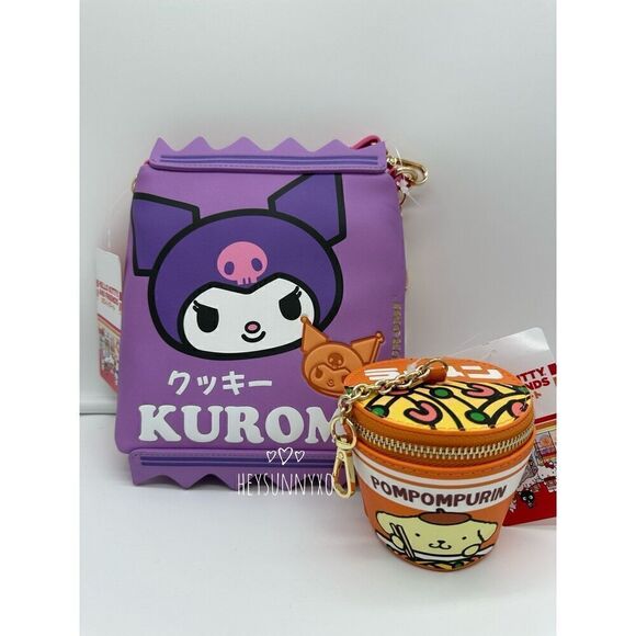 Sanrio My Melody & Kuromi Chip Bag Figural Crossbody Bag Set B